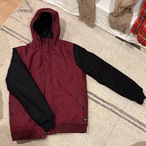 Van’s Burgundy and Black Hooded Jacket